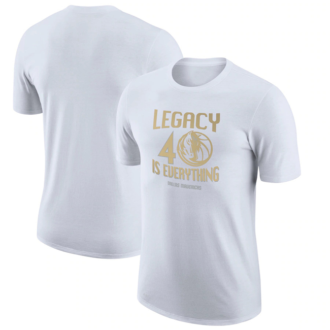 Men's Dallas Mavericks White 2020/21 City Edition Story T-Shirt